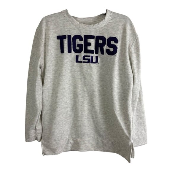 Concepts Sport Tops - LSU Tiger Womens Sweatshirt Adult Size Medium Gray Purple Long Sleeve Casual